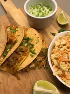 pulled chicken tacos