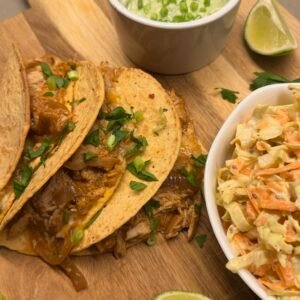 pulled chicken tacos